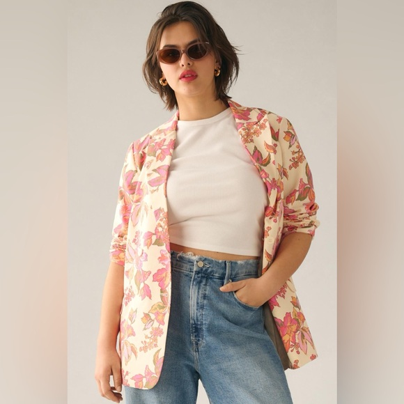 Anthropologie x Dolan Linen Floral Blazer - Picture 7 of 10